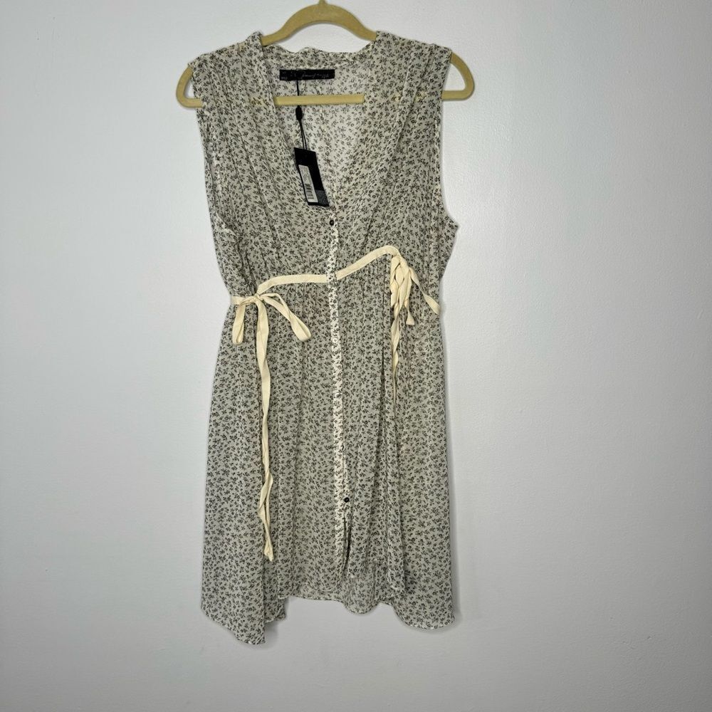 Patterson J. Kincaid Jennifer drawstring sheer dress